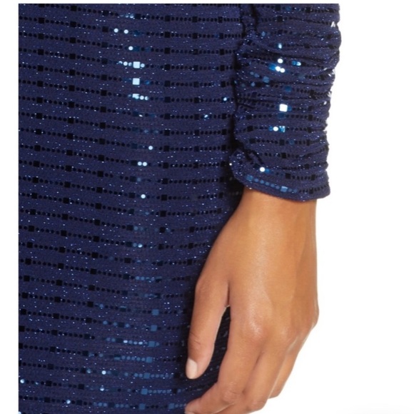 Vince Camuto Royal Blue Sequins Full Length Evening Dress sz 16W - Picture 5 of 10